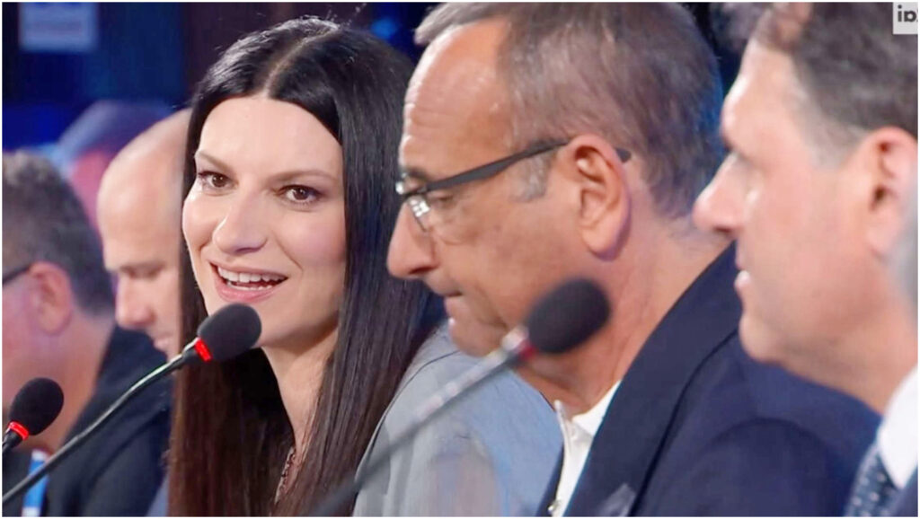 Pausini parla di ansia alla conferenza stampa e Conti si commuove durante l’incontro pubblico