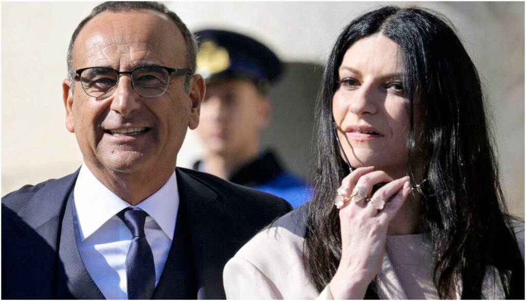 Sanremo 2026, Lucci interroga Laura Pausini sulle opinioni politiche degli artisti italiani