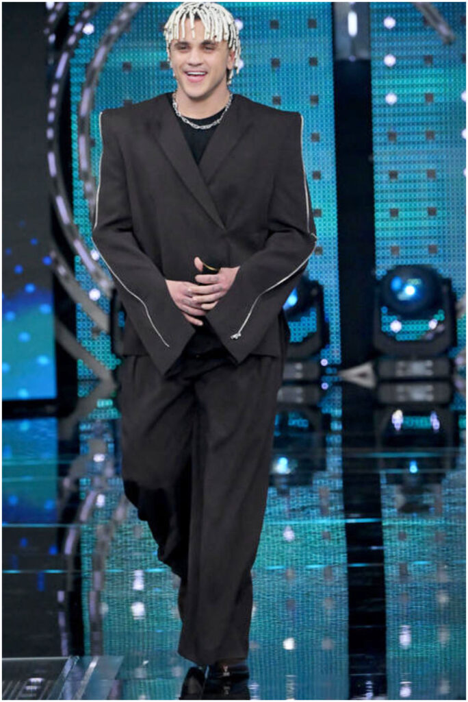 Sanremo 2026, abito Samurai Jay prima serata Festival: look, stilista