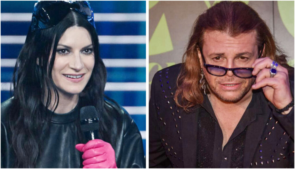 A Sanremo Gianluca Grignani incontra Laura Pausini e la provoca con una battuta ironica