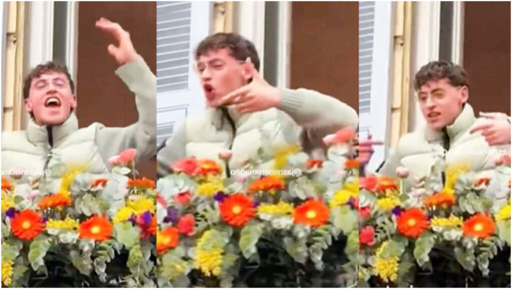 Tredici Pietro si esibisce dall’hotel e provoca critiche: “Raccomandato”, commenta un uomo