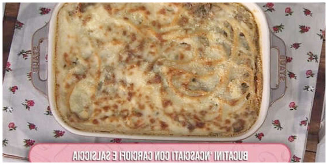 Bucatini ‘ncasciati con carciofi e salsiccia di Fabio Potenzano: la ricetta del 24 marzo 2026 da È sempre mezzogiorno! Scopri il piatto irresistibile della TV!