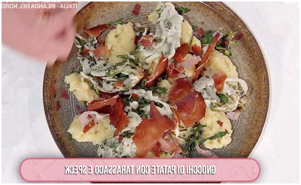Gnocchi di patate con tarassaco e speck di Cristian Bertol: la ricetta golosa vista il 26 marzo 2026 su È sempre mezzogiorno che ha conquistato Vittorio Garrone!