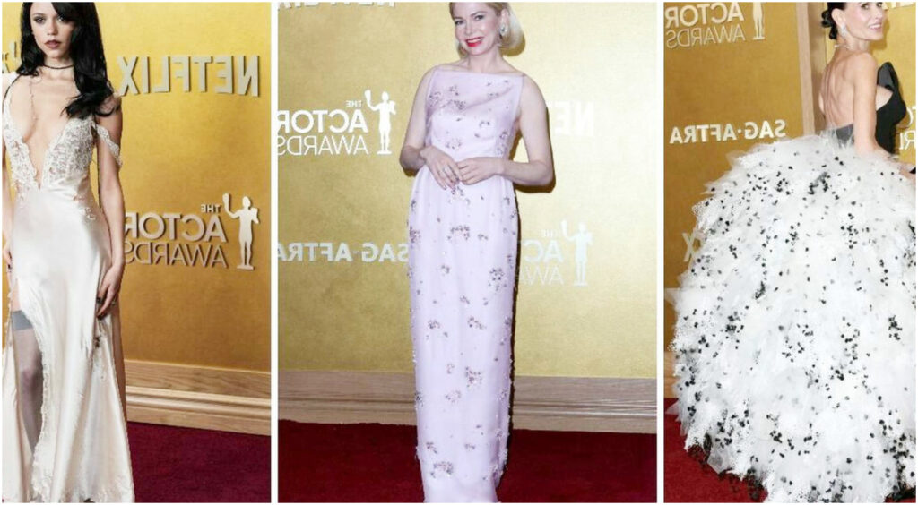 Actor Awards 2026, le valutazioni sui look: Demi Moore trionfante, Jenny Ortega audace, chic Michelle Williams