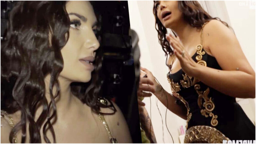 Elettra Lamborghini visibilmente contrariata dietro le quinte del Festival di Sanremo 2025