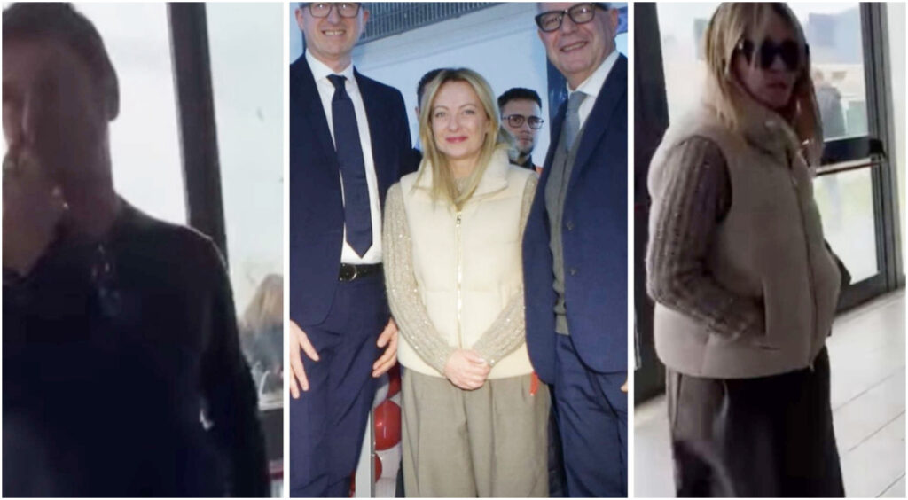 Giorgia Meloni e Andrea Giambruno a Tivoli per applaudire la gara di ballo della figlia Ginevra