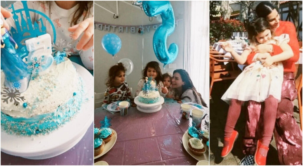 Ludovica Valli festeggia il quinto compleanno della figlia Anastasia con una festa a tema e dolce fatto in casa.