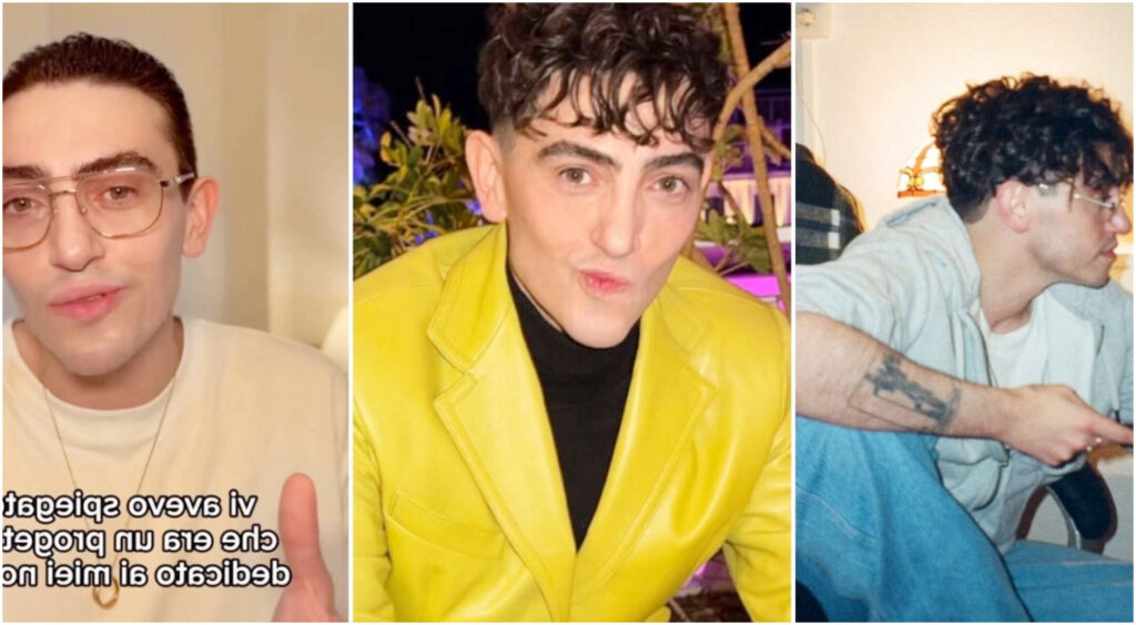 Michele Bravi e la sua casa a Roma: lampade, divano blu, ritratti con Carla Bruni e Lady Gaga