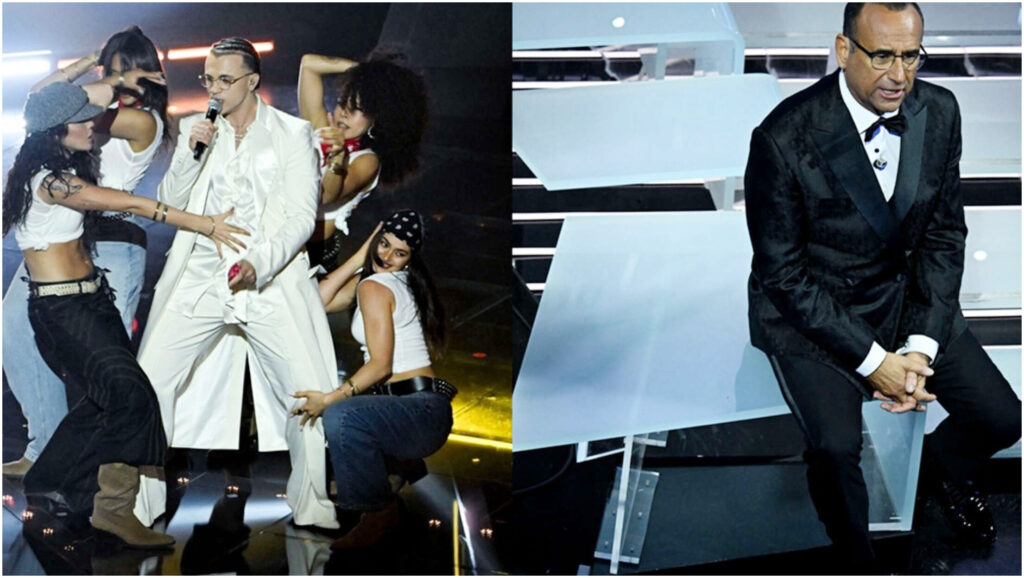 Sanremo 2026, la dichiarazione di Conti alla moglie provoca la reazione di una ballerina infuriata