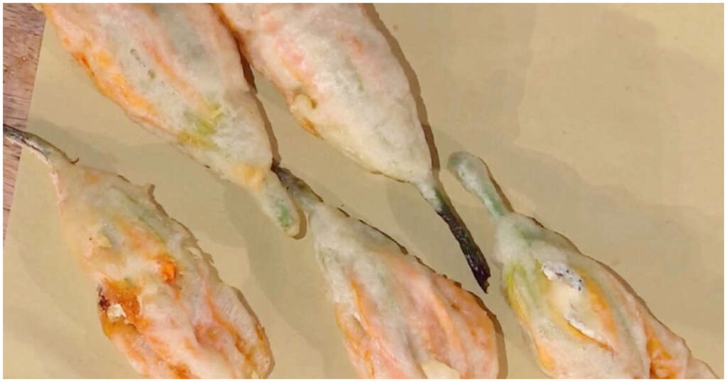 Fiori di zucca in padella: la ricetta golosa di Filippo Billi del 13 aprile 2026 a È sempre mezzogiorno!