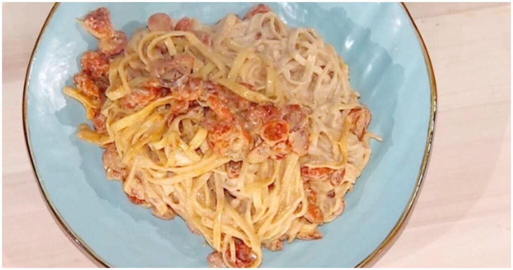 Scopri i Tagliolini alle Mandorle e Pomodorini Confit di Daniele Persegani: una ricetta da E’ sempre mezzogiorno del 7 aprile 2026!