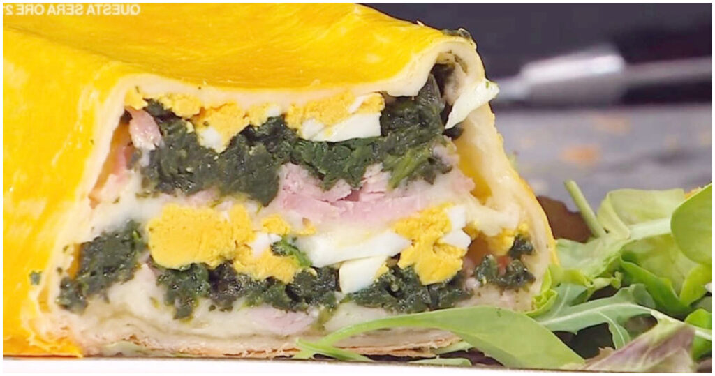 Sformato di uova sode, spinaci e prosciutto: la straordinaria ricetta di Barbara Agosti del 29 aprile 2026 da “E’ sempre mezzogiorno”