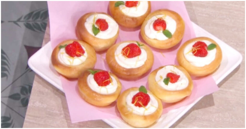 Brioche panna e fragole di Fulvio Marino: la dolce ricetta del 26 maggio 2026 da È sempre mezzogiorno! Scopri come prepararla!