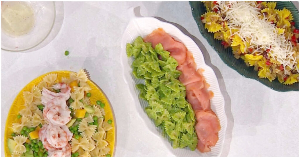 Scopri il Tris di Paste Fredde di Gian Piero Fava: un’esplosione di colori e sapori estivi – Ricetta vista il 25 Maggio 2026 a È Sempre Mezzogiorno!